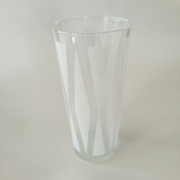 Vintage Frosted Diamond Tom Collins Bar Glass 1960s Mid Century Beer Glass - Picture 2 of 6